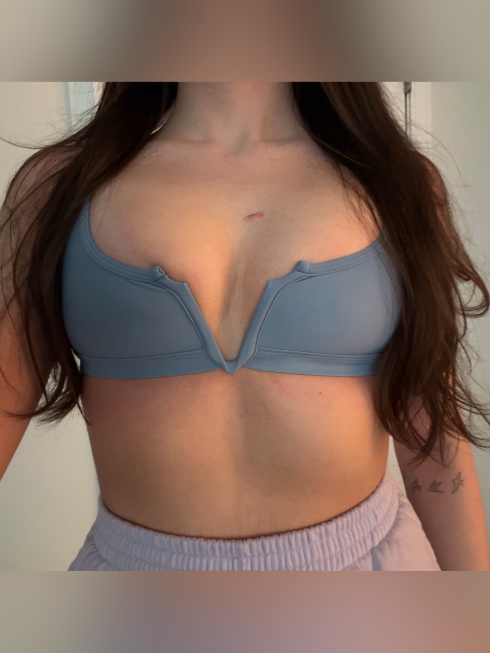 BoutineLA slate blue v-cut top